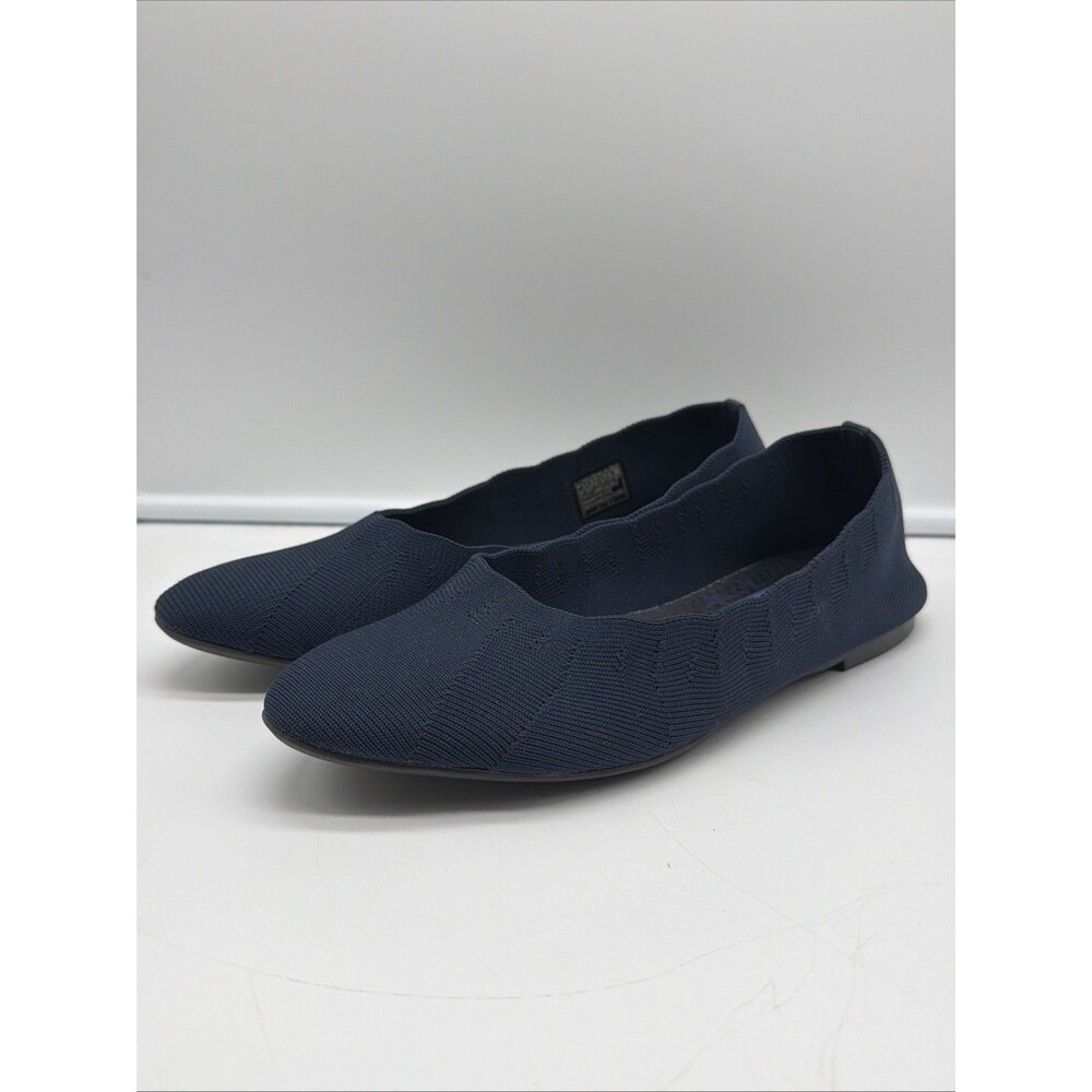 Skechers Air Cooled Foam Ballet Slip On Flats Knit Blue 48885 Womens Size 7.5